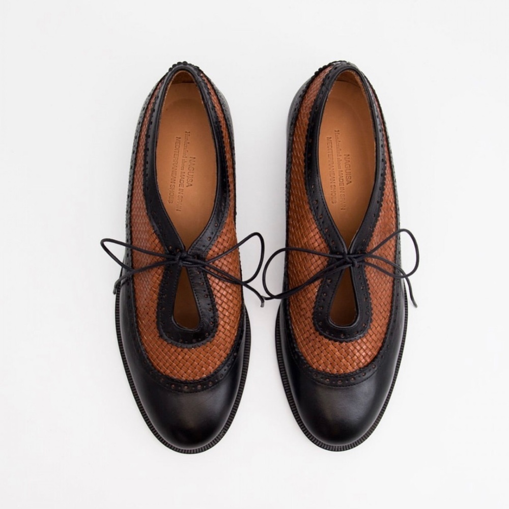 NAGUISA GER OXFORD🤎BLACK/BROWN - Picture 6 of 7